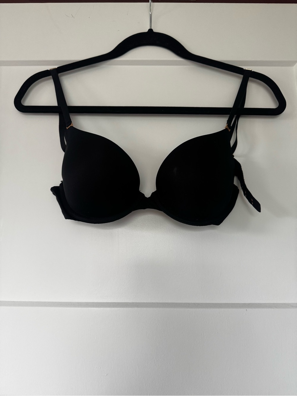 aerie Black Molded Push-Up Bra with Adjustable Straps